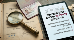 רוצים לדעת למה הדרכון הגרמני נחשב לאחד החזקים בעולם? המדריך המקיף של משרד לנקר-ירדני ליתרונות האזרחות הגרמנית לשנת 2026. גלו איך להיכנס ל-190+ מדינות ללא ויזה (כולל ארה"ב)